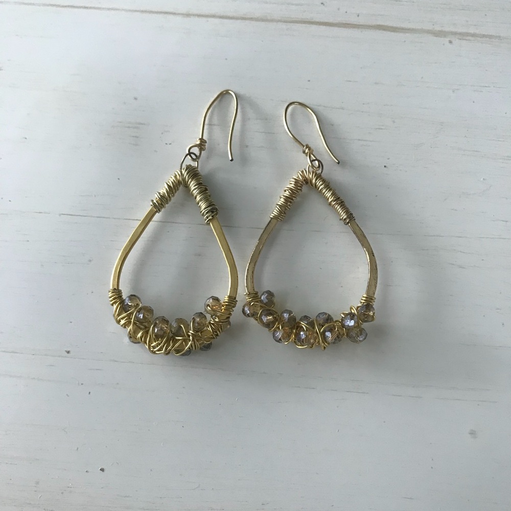 Gold Oval Hoops